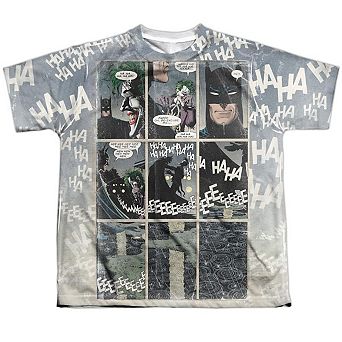 Batman Last Laugh Short Sleeve Youth Poly Crew T-shirt