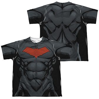 Batman Red Hood Style 2 Short Sleeve Youth Poly Crew T-shirt