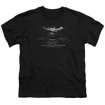 Batman V Superman Bw Logo Short Sleeve Youth T-shirt