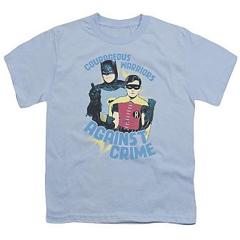 Batman Classic Tv Courageous Warriors Short Sleeve Youth T-shirt