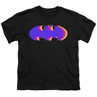Batman Tri Colored Symbol Short Sleeve Juvenile T-shirt