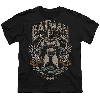 Batman Gotham Hero On Black Short Sleeve Youth T-shirt