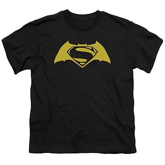 Batman V Superman Simple Logo Short Sleeve Juvenile T-shirt