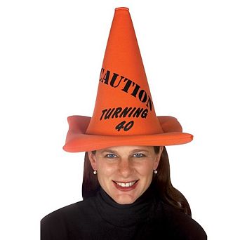 Turning 40 Cone Birthday Hat, Adult One Size