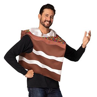 Slice Of Chocolate Birthday Cake Costume, Adult One Size
