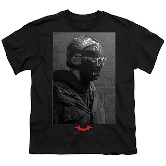 The Batman (2022) Riddler Worn Portrait Short Sleeve Youth T-shirt