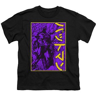 Batman Big Framed Kanji Short Sleeve Youth T-shirt