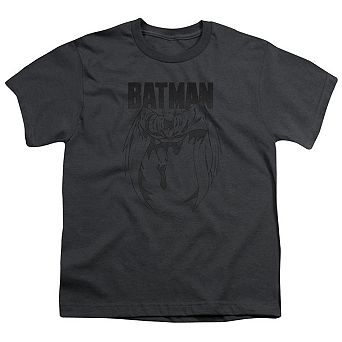 Batman Grey Noise Short Sleeve Youth T-shirt
