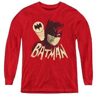 Batman Classic Tv Bat Signal Youth Long Sleeve T-shirt
