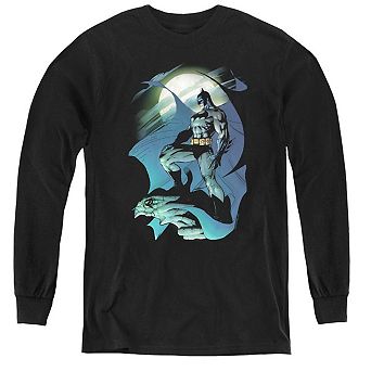 Batman Glow Of The Moon Youth Long Sleeve T-shirt