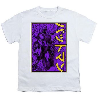 Batman Big Framed Kanji Short Sleeve Youth T-shirt