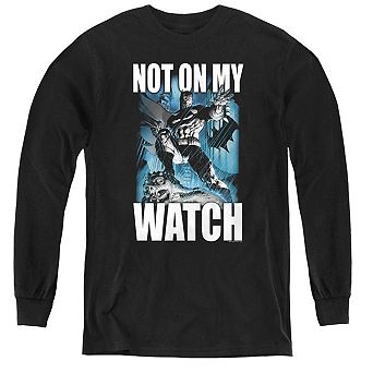Batman Not On My Watch Youth Long Sleeve T-shirt
