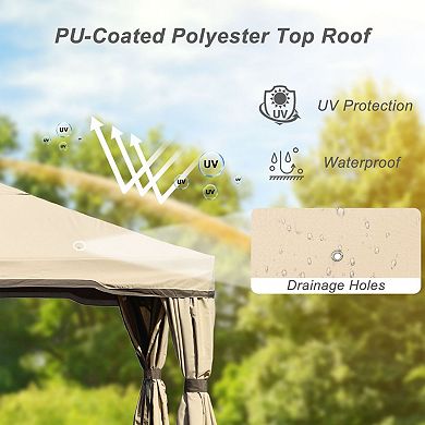 Aoodor12 X 12 Ft. Outdoor Gazebo Tent Canopy Shelter, Aluminum Frame