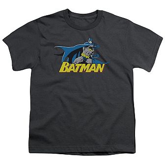 Batman 8 Bit Cape Short Sleeve Youth T-shirt