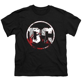 Batman Dc Comics Logo Harley Short Sleeve Youth T-shirt