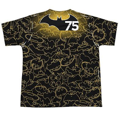 Batman 75 Glow Short Sleeve Youth Poly Crew T-shirt