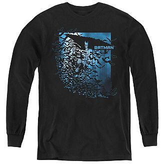 Batman Bat Among Bats Youth Long Sleeve T-shirt