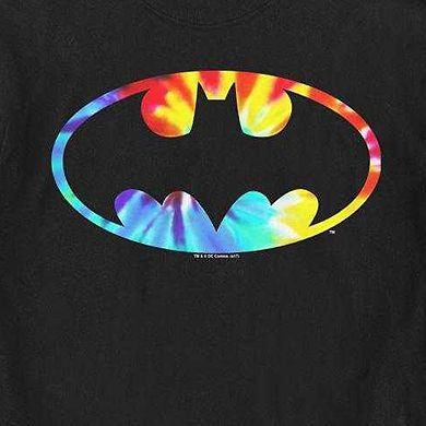 Batman Tie Dye Batman Logo Youth Long Sleeve T-shirt