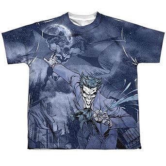 Batman Catch The Joker Short Sleeve Youth Poly Crew T-shirt