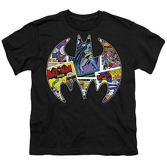 Batman Comic Bat Short Sleeve Youth T-shirt