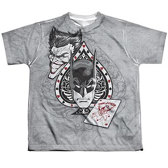 Batman Ace Short Sleeve Youth Poly Crew T-shirt