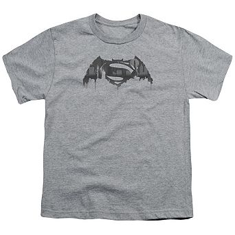 Batman V Superman Cityscape Logo Short Sleeve Youth T-shirt