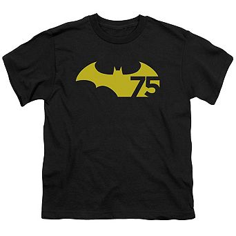 Batman 75 Logo 2 Short Sleeve Youth T-shirt