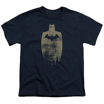 Batman Gold Silhouette Short Sleeve Youth T-shirt