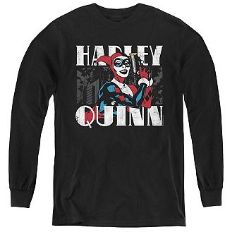 Batman Harley Bold Youth Long Sleeve T-shirt