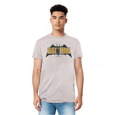 Batman Vintage Bat Logo On Gray Short Sleeve Youth T-shirt