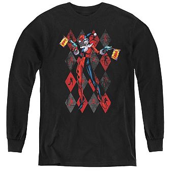 Batman Pow Pow Youth Long Sleeve T-shirt