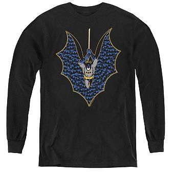 Batman Bat Fill Youth Long Sleeve T-shirt