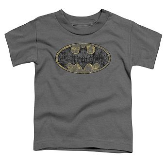 Batman Tattered Logo Short Sleeve Juvenile T-shirt