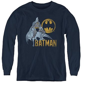 Batman Knight Watch Youth Long Sleeve T-shirt