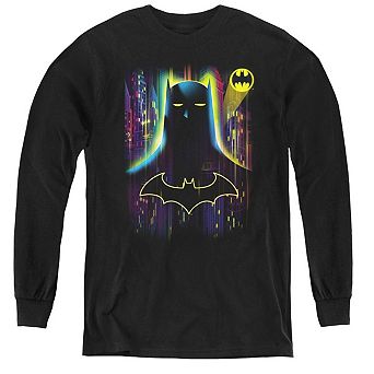 Batman Knight Lights Youth Long Sleeve T-shirt