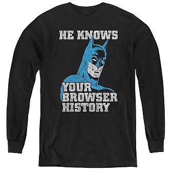 Batman Knows Youth Long Sleeve T-shirt