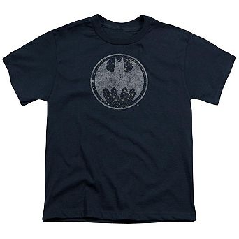 Batman Starry Night Shield Short Sleeve Youth T-shirt