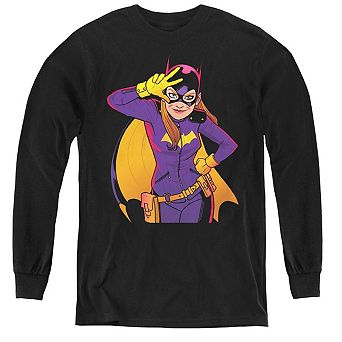 Batman Batgirl Moves Youth Long Sleeve T-shirt
