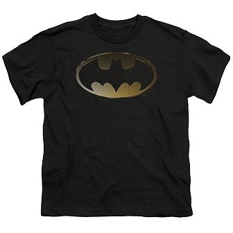 Batman Halftone Bat Short Sleeve Youth T-shirt