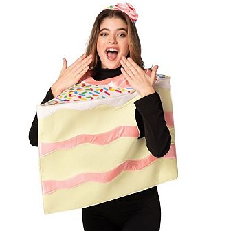 Slice Of Pink Birthday Cake Costume, Adult One Size