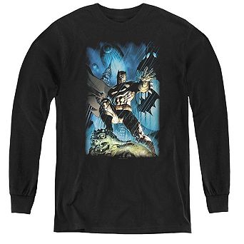 Batman Stormy Dark Knight Youth Long Sleeve T-shirt