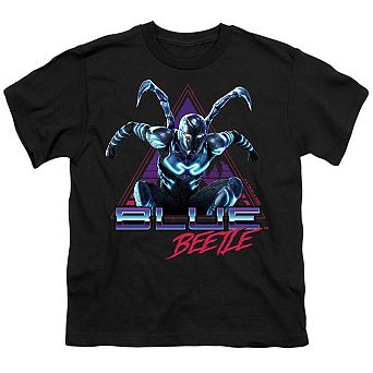 Blue Beetle Leaping Triangle Short Sleeve Youth T-shirt