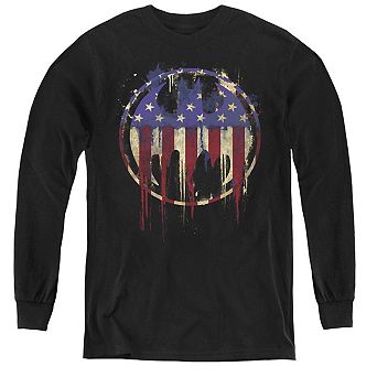 Batman Bleeding Signal Youth Long Sleeve T-shirt