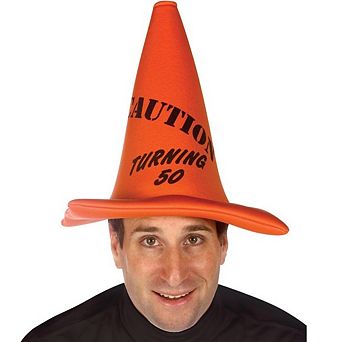 Turning 50 Cone Birthday Hat, Adult One Size