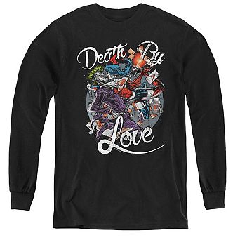 Batman Death By Love Youth Long Sleeve T-shirt