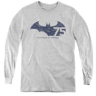 Batman 75 Year Collage Youth Long Sleeve T-shirt