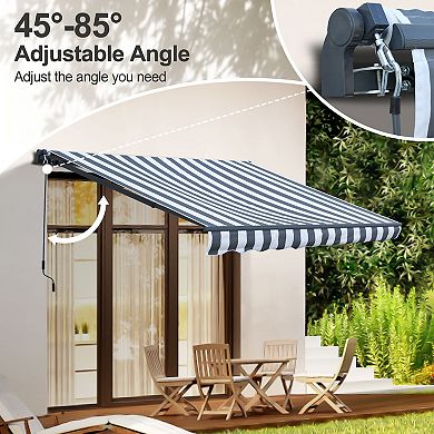 Aoodor Retractable Window Awning Sunshade Shelter,polyester Fabric