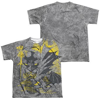 Batman Symbiotic Short Sleeve Youth Poly Crew T-shirt