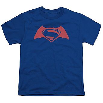 Batman V Superman Simple Logo Short Sleeve Youth T-shirt