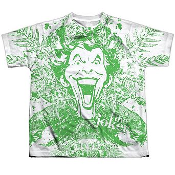Batman Joker In The Wild Short Sleeve Youth Poly Crew T-shirt